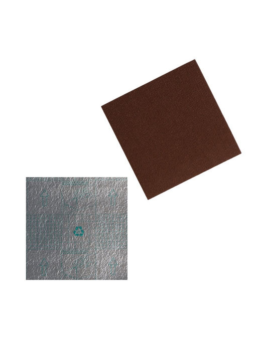 Ковролин самоклеящийся для пола и для стен, 300×300 мм, цвет коричневый, 10 шт.