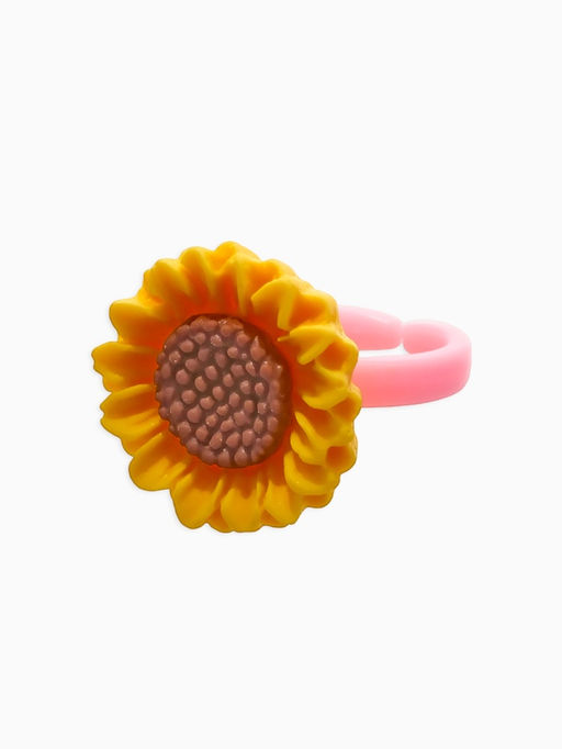 Набор детский "Выбражулька" 3 пред-а: бусы, браслет, кольцо б-р, подсолнух, желтый