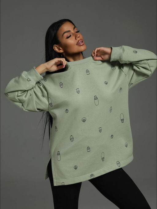 Зара свитшот женский (голубой), футер трехнитка - Lovetex фото 14