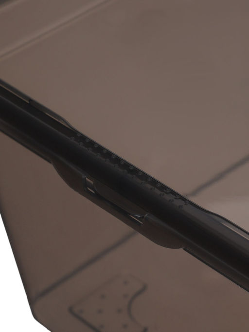 Ящик пластиковый для хранения, с крышкой, объём  16 л, прозрачно-чёрный - Соломон фото 2