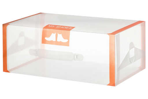 Набор 4 коробок для хранения мужской обуви 35*21*14 см Оранжевая кайма складные, c ручкой.. - Elan gallery фото 4