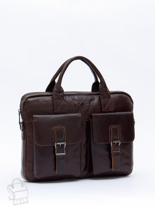 Портфель мужской кожаный 0993Z coffee Zinimsk в Новосибирске