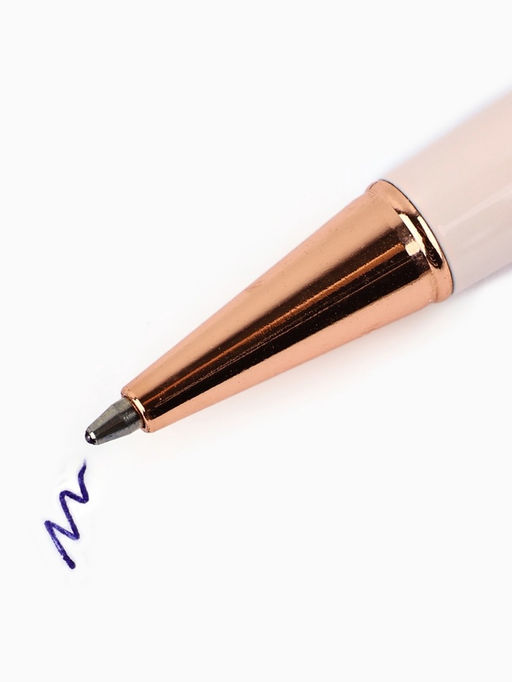 Ручка шариковая синяя паста металлический корпус с шейкером С 8 марта 1.0 мм