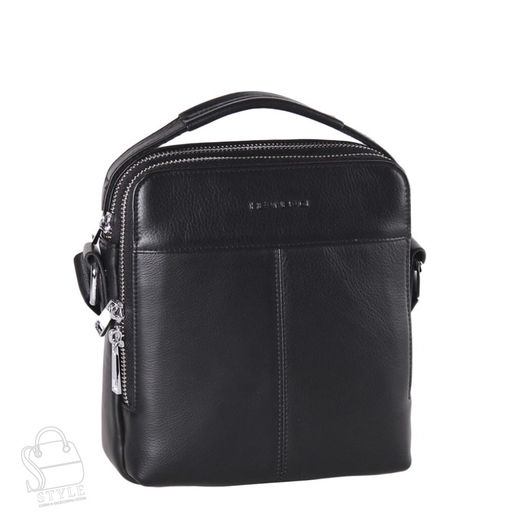 Сумка мужская кожаная 1927BSDH black Heanbag в Новосибирске