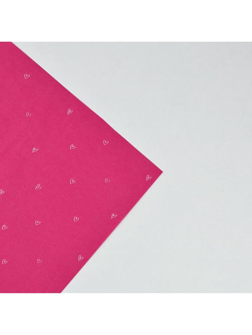Цена за 20 шт. Бумага упаковочная тишью Сердечки, 50?70 см