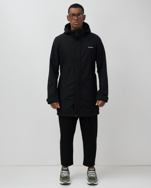 Парка спортивная мужская с капюшоном softshell черного цвета 9565Ch - Mtforce фото 2