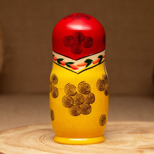 Матрёшка дерево «Нина», красный платок, 6 кукольная, 12-14 см