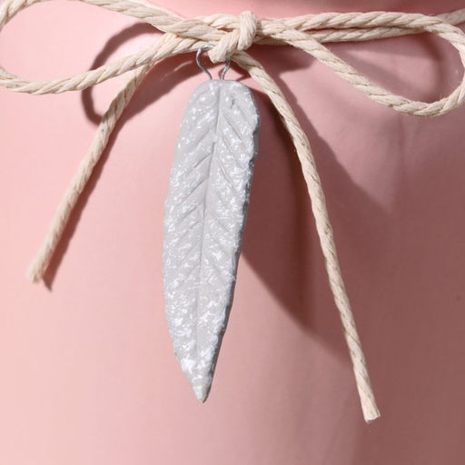 Ваза для цветов «Домашняя», бантик с листочком, 9×10×20 см, керамика, МИКС