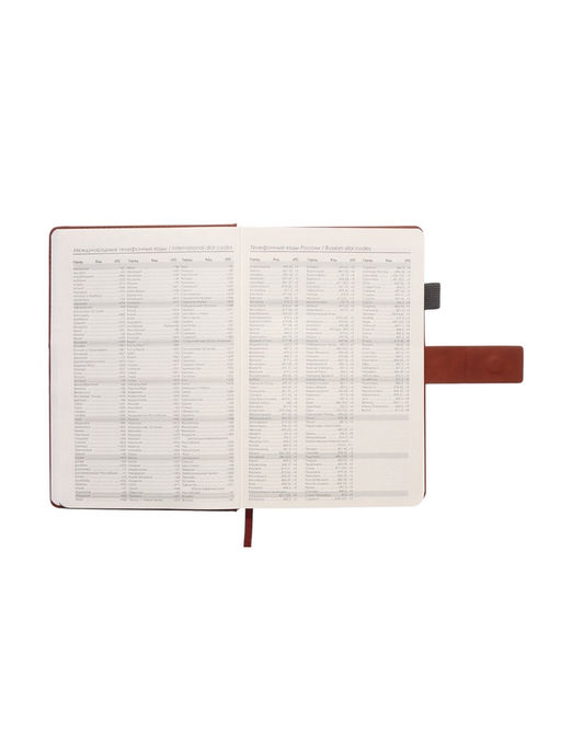 Ежедневник недатированный А5, с хлястиком, 128 листов, в линейку, пвх, коричневый - Simaland фото 5