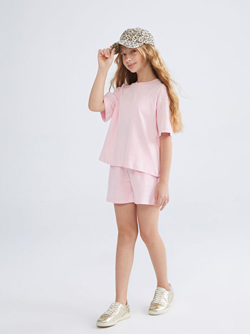 Bisiklet Yaka K?z ?ocuk Ti??rt ve ?ort