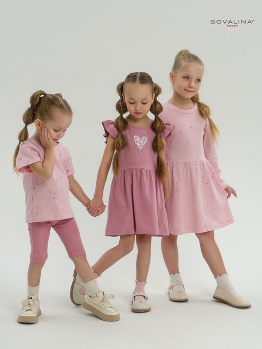 Костюм Актив лиловые сердечки-сухая роза - Sovalina фото 44