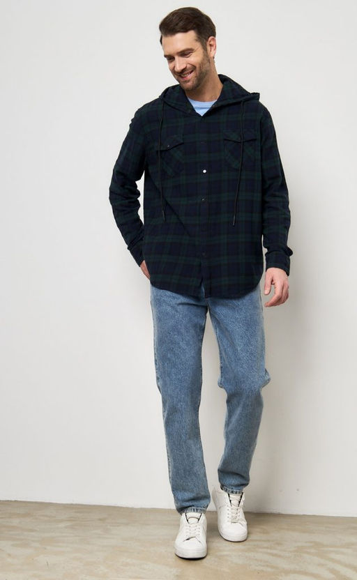 Рубашка фланель P321-0480 emerald - Primm фото 12