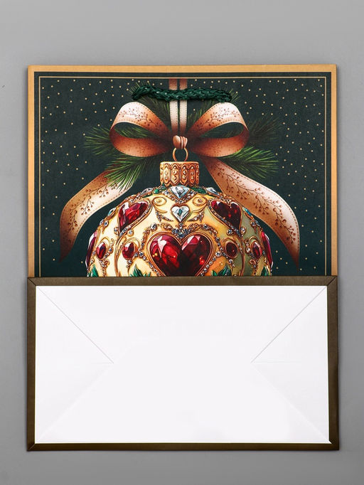 Цена за 2 шт. Пакет подарочный новогодний ламинированный, «Ёлка», 18×10×22.3 см