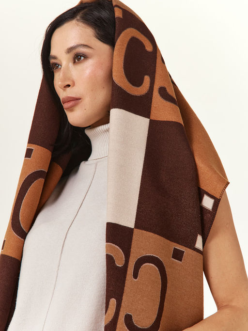 в составе ШЕРСТЬ  и КАШЕМИР Большой, мягкий, теплый  двусторонний палантин - Tantino фото 4