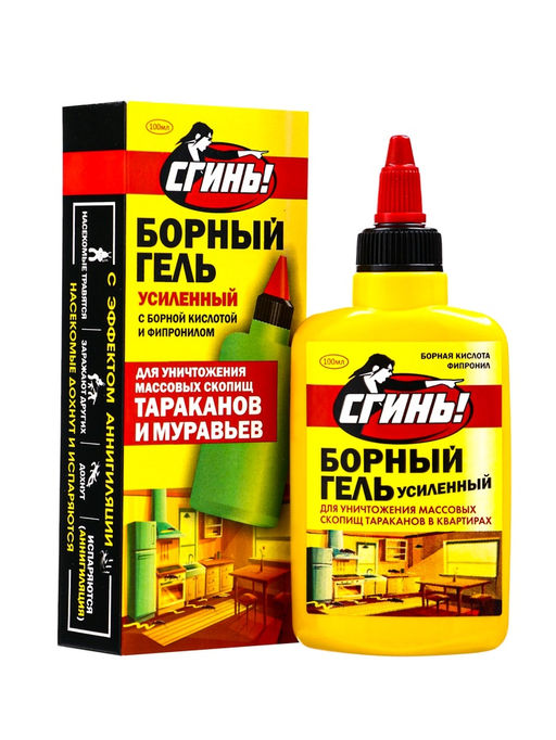 Средство от тараканов Дохлокс Сгинь №76, гель, борный, усиленный, флакон, 100 мл
