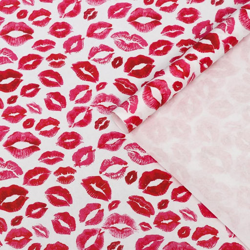 Цена за 2 шт. Бумага упаковочная крафт Поцелуи, 2 листа 50?70 см