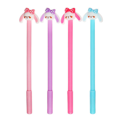 Цена за 12 шт. Ручка-прикол Calligrata «Зайка», чёрный стержень, гелевая, МИКС