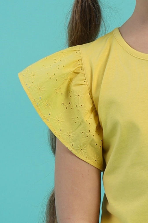 CRB wear/CSKG 63795-30-397 Футболка для девочки,желтый/Ex.Cherubino  фото 3