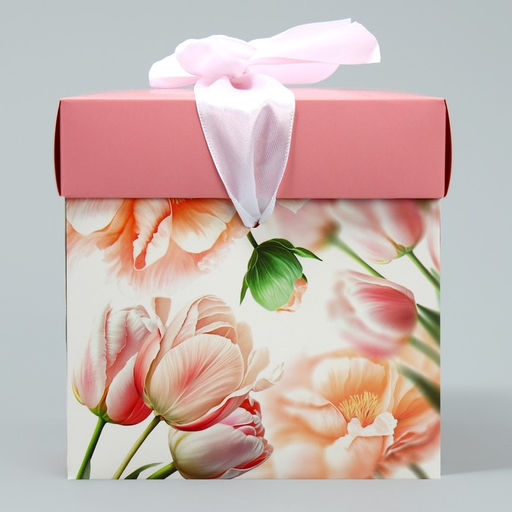 Коробка подарочная складная, упаковка, «С 8 марта», 15×15×15 см