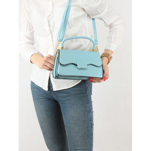 Сумка женская искусственная кожа Ch&K-1075, 1отд, плечевой ремень, голубой SALE 255082 - Adelia фото 5