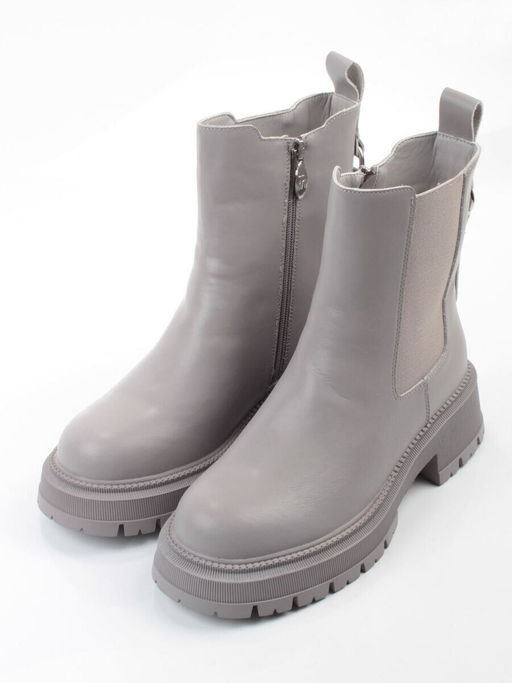 04-PAT174-2Z GRAY Ботинки зимние женские (натуральная кожа, 100% шерсть)