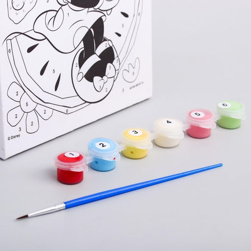 Картина по номерам для детей Минни Маус, 21?15 см