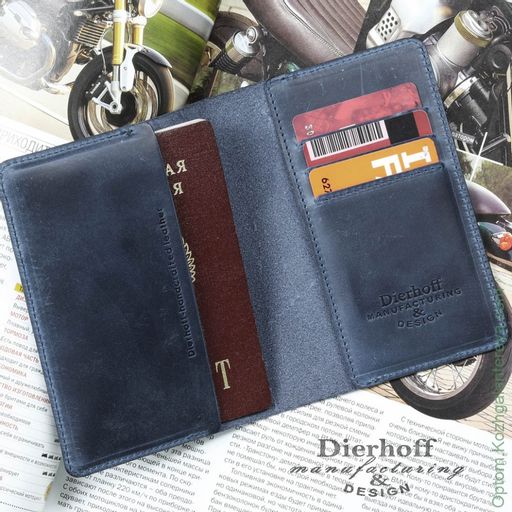 Мужская кожаная обложка Dierhoff Д 6010-902 - Sergio valentini фото 3