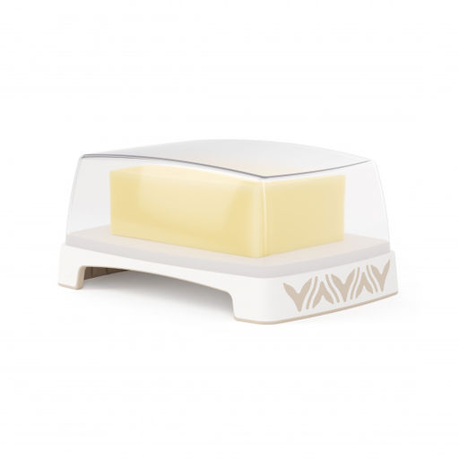 Цена за 2 шт. Масленка "Эстетика" (бело-бежевый) М8741,,