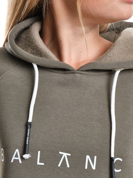 Толстовка с начесом 22-7498 хаки - Mini maxi фото 4