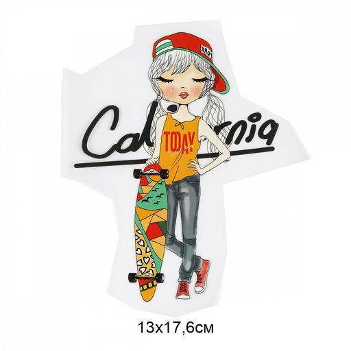 Термотрансфер арт.TBY.1266 California 13х17,6см, уп.10шт