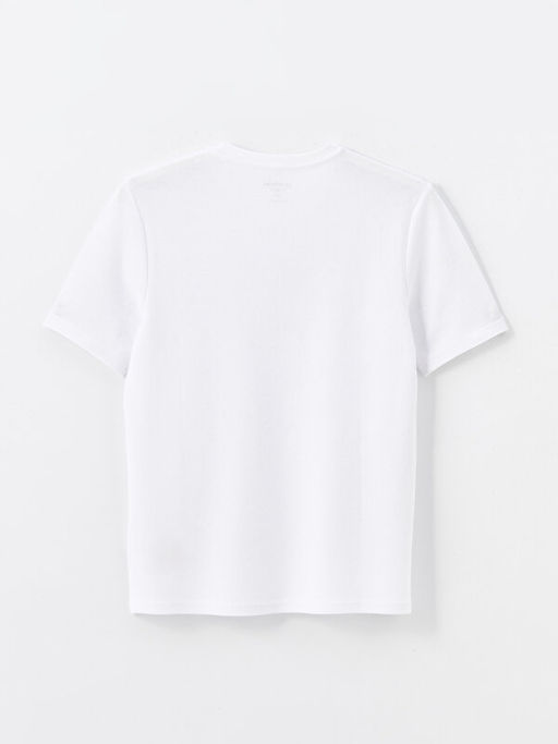 Bisiklet Yaka K?sa Kollu Bask?l? Penye Erkek Ti??rt - Waikiki фото 2