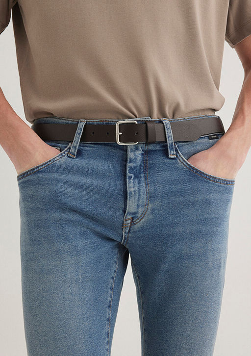 Kahverengi Deri Kemer