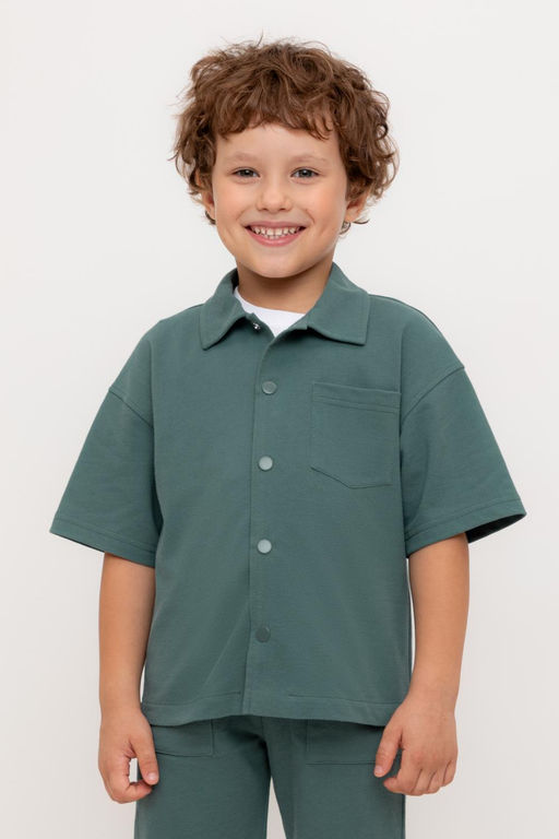 КР 302730-1/темный малахит к556 рубашка для мал - Crockid фото 2