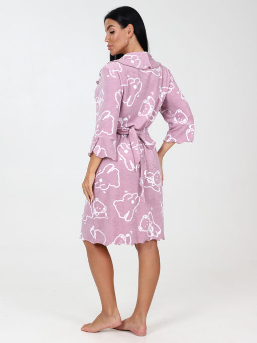 131 ХАЛАТ ЖЕНСКИЙ (Розовый мишка) - А-дина фото 5
