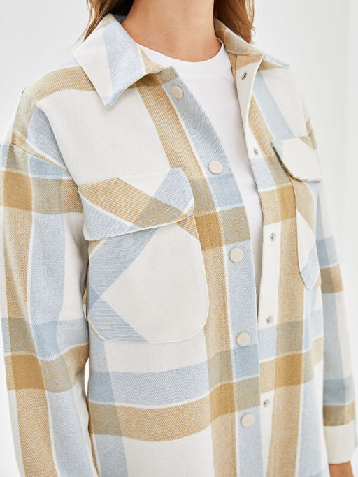 Ekose Oversize Kad?n G?mlek Tunik