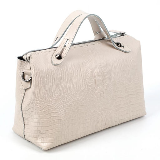 Женская кожаная сумка с ручками под крокодила 0169-15 - Cidirro фото 3