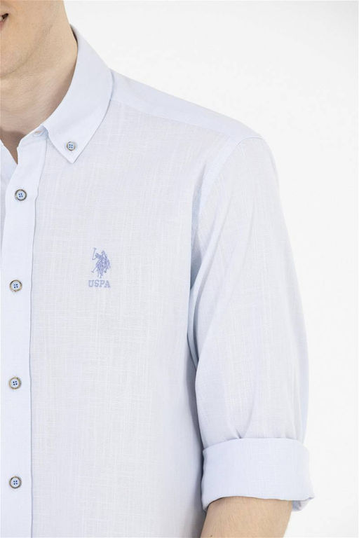 U. S. Polo Assn / Мужская синяя рубашка с длинным рукавом - U.s. polo assn фото 14