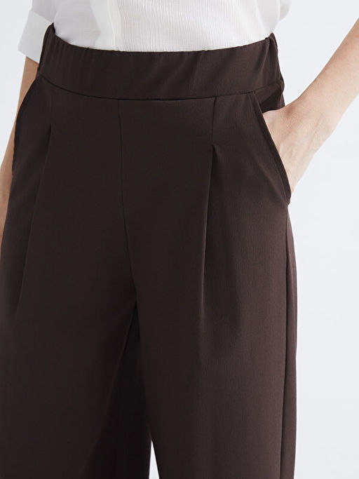 Beli Lastikli Geni? Pa?a Kad?n Pileli Pantolon