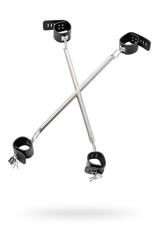 Комплект бондажный TOYFA Theatre, кожа-металл, черный  фото 3