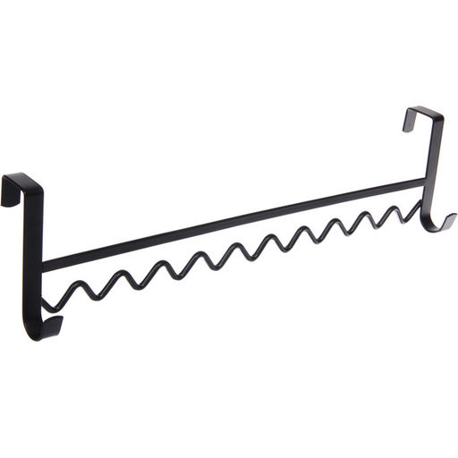 Цена за 2 шт. Вешалка металлическая на крючках "ФАРГО", цвет черный, 40*5.5*10см (лейбл)