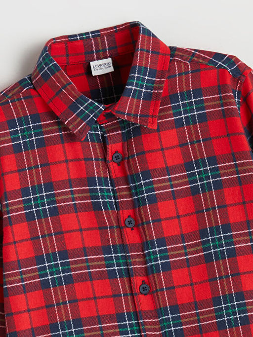 Ekose Uzun Kollu Erkek ?ocuk G?mlek