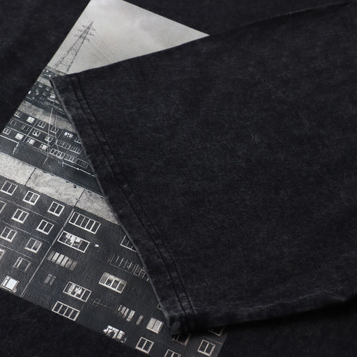 Футболка мужская MIST «Город» из вареного хлопка, черный, р-р XL