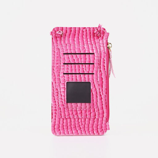 Сумка на магните, с длинным ремнём, 10×2.5×20 см, розовая