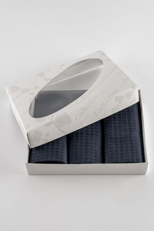 Набор вафельных полотенец в подарочном коробе