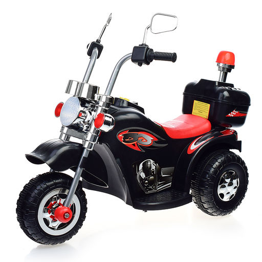 Детский электромотоцикл ROCKET «Чоппер»,1 мотор 20 ВТ, черный