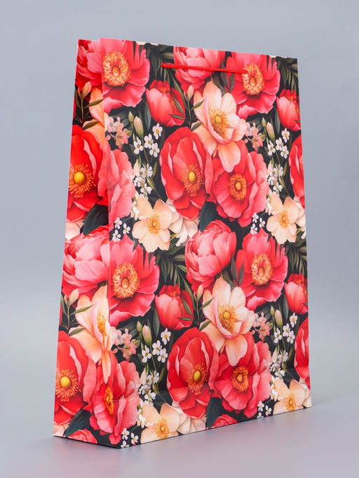 Цена за 2 шт. Пакет подарочный ламинированный Цветочная эстетика 33?42.5?10 см