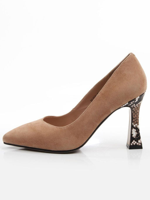 06-HJ-P340 LT.BROWN Туфли женские (натуральная замша)