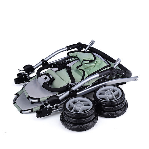 Коляска для кукол (для двойни)металлическая,прогулочная,с тентом,с корзиной,в пакете