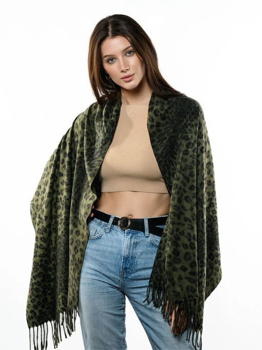 Яркий палантин с анималистичным принтом - Pretty mania фото 9