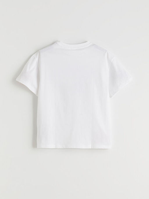 Bisiklet Yaka Kuromi Bask?l? K?z ?ocuk Ti??rt